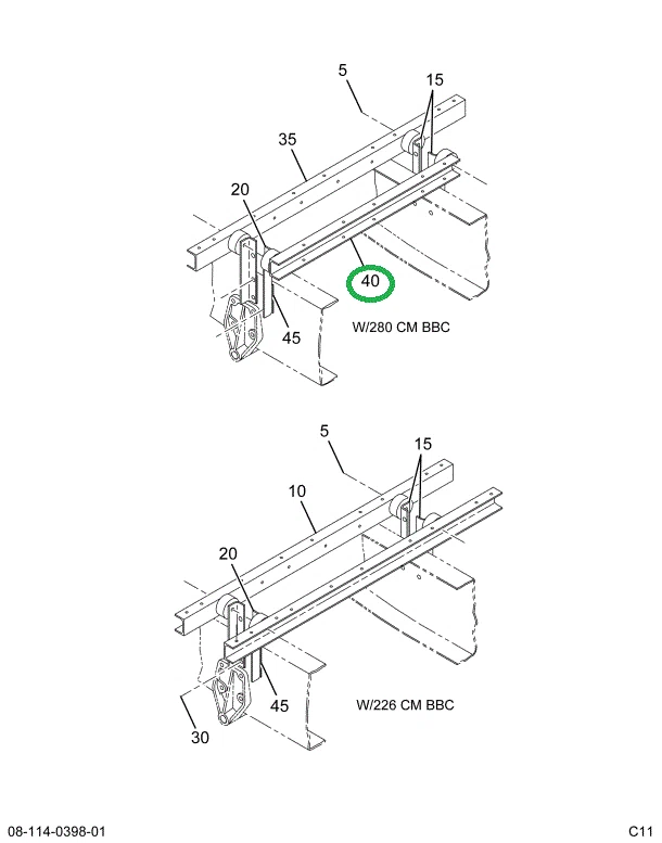 1660938C1 Spacer, Battery Box Tray Suppo