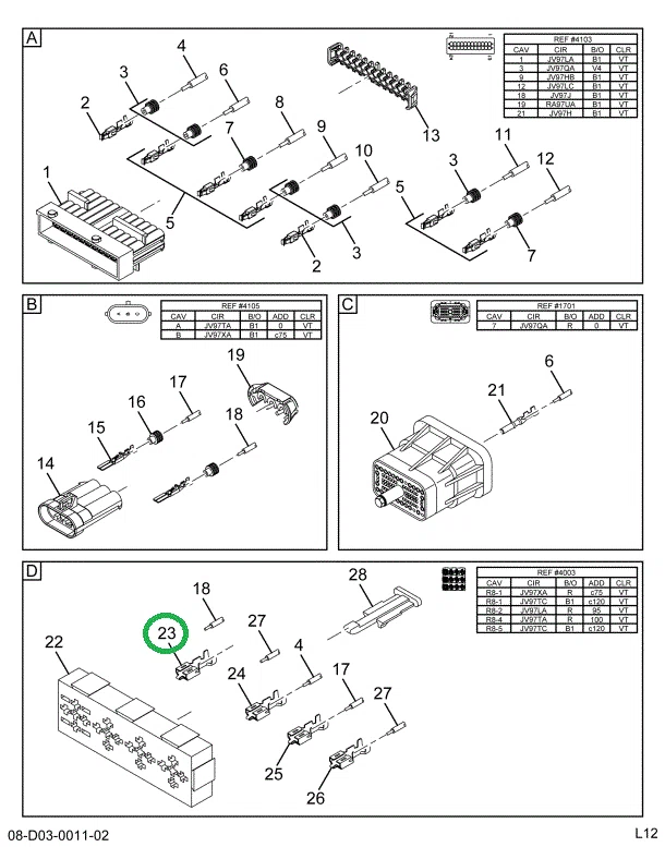 1661228C1 TERMINAL FEMALE 630 SERIES