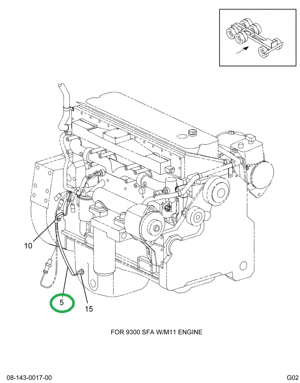 1673775C91 CABLE ASSY ENG OIL TEMP