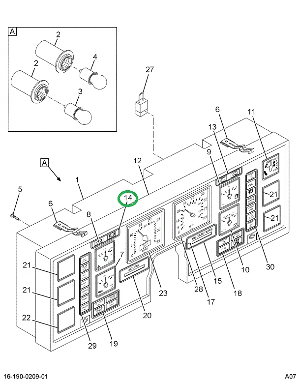 1690281C1 LENS INSTR CLUSTER LEFT TURN