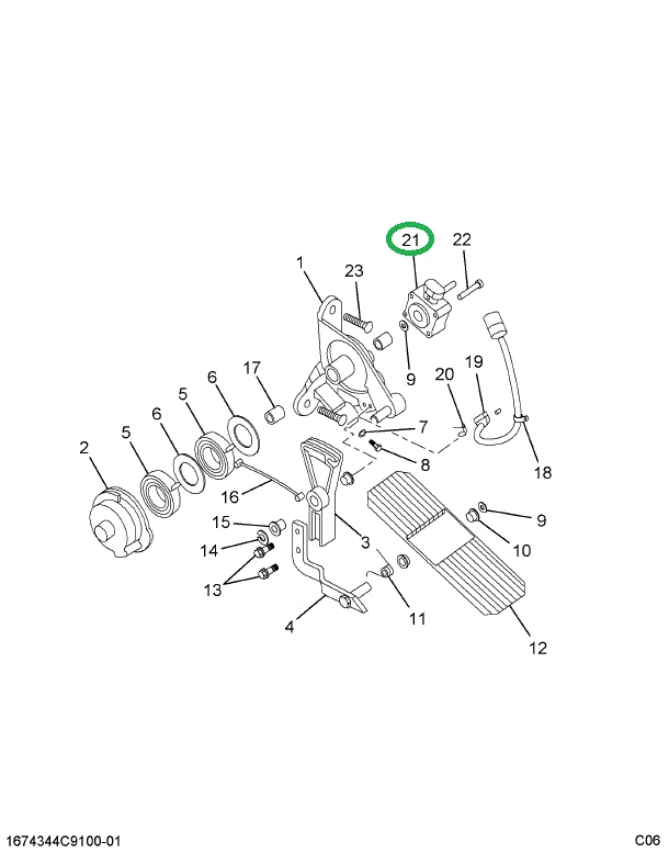 1691527C91 CONTROL,KIT ACCEL SENSOR-DD-6
