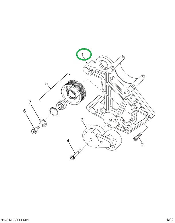 1840439C2 BRACKET ALTERNATOR & REFRIG