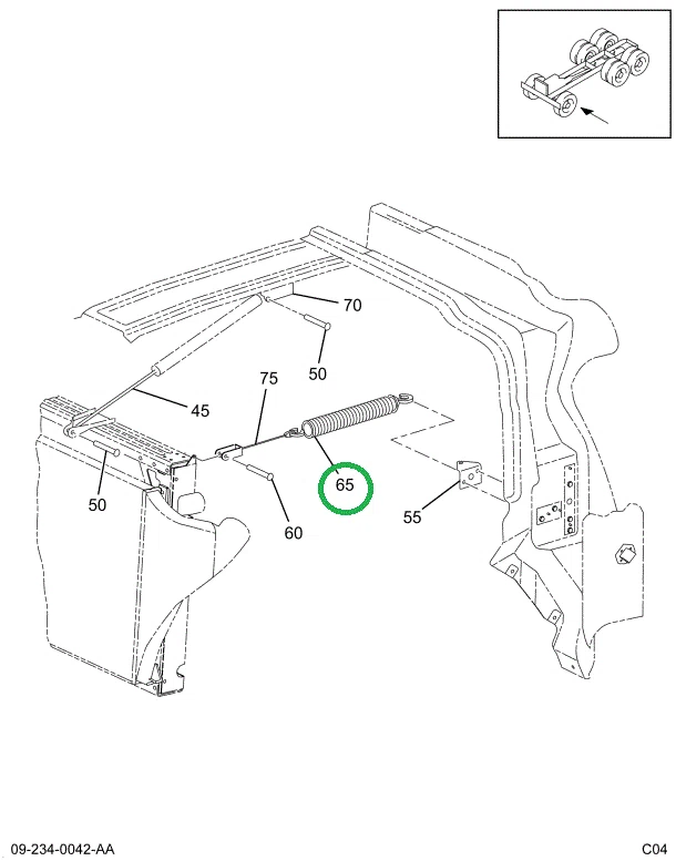 2019852C1 SPRING,HOOD CABLE