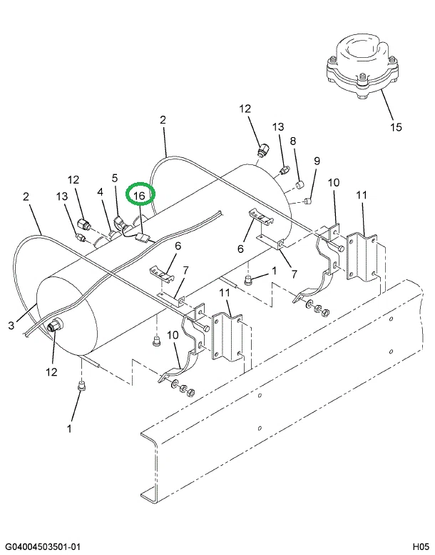 2037389C91 Harness, Electrical Heated Dra
