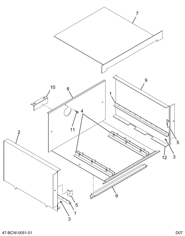 2204254C6 BOX BATTERY ASSY WELDMENT STD