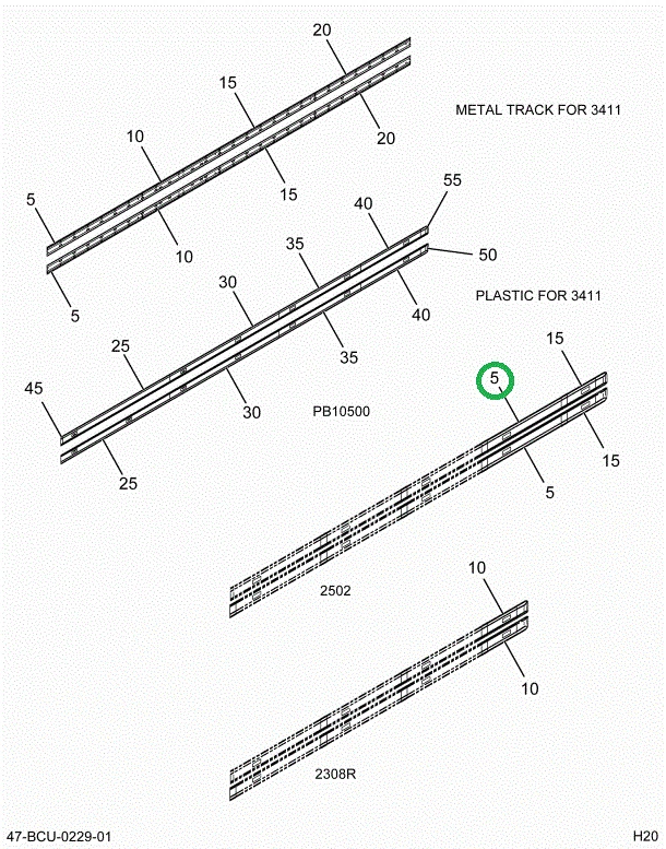 2212544C3 SUPPORT LIGHT BAR 2.5 BOW