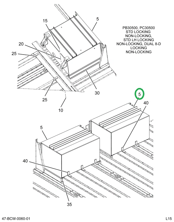 2216637C7 Box, Battery, Weldment Dual 8-