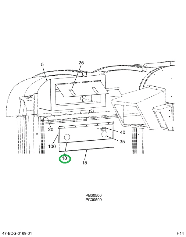 2216837C3 Panel, Wire Harness Over Head