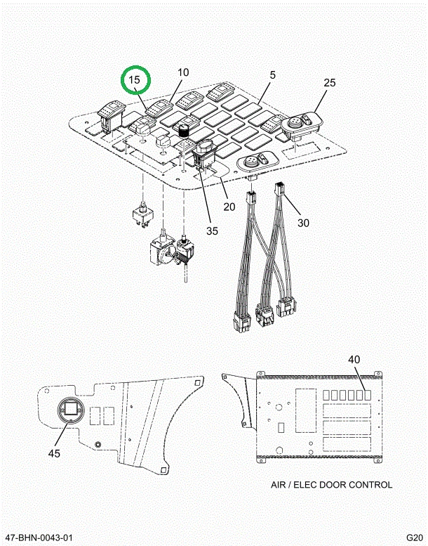 2222551C1 SWITCH ROCKER V-SERIES 3 POS