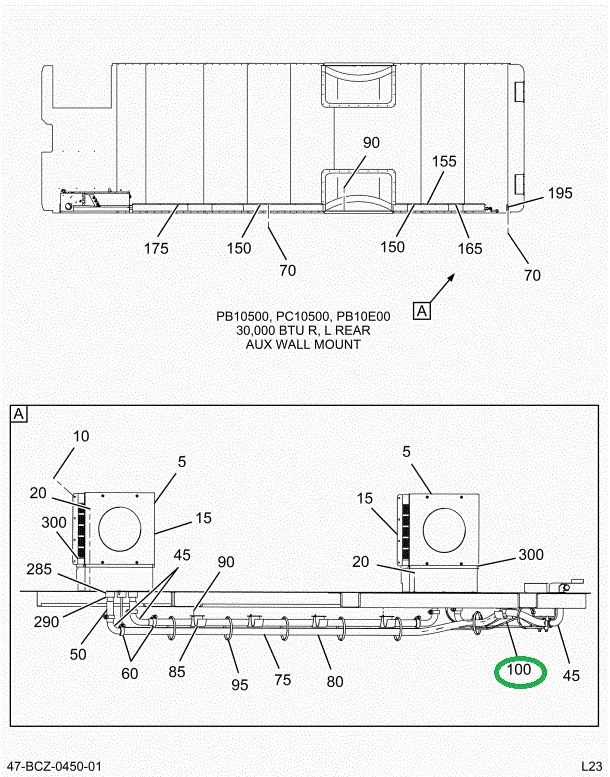 2235511C91 Harness L Auxiliary Heater, Re