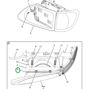 2505362C1 RING HEAD LIGHT BEZEL RET