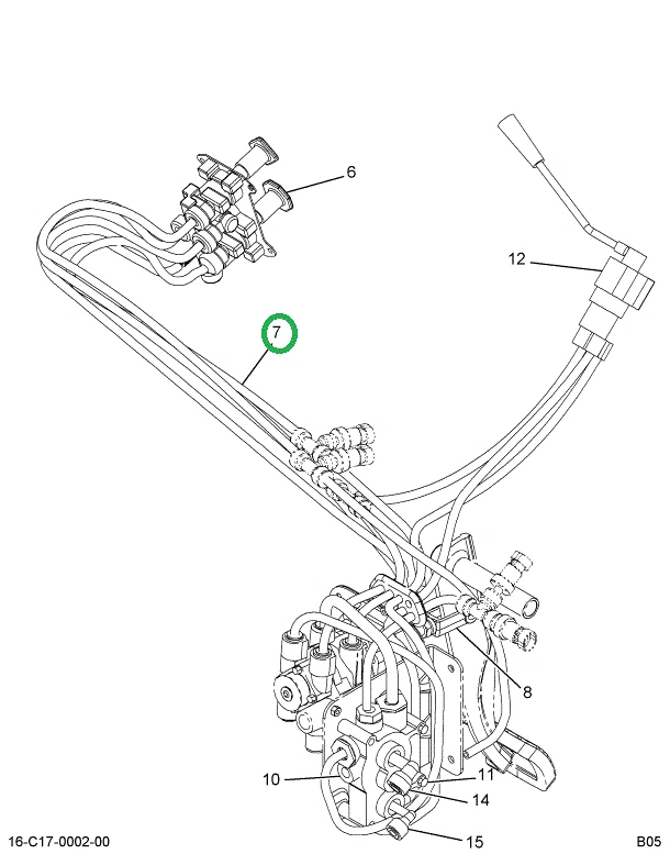 2506190C91 HARNESS,AIR TUBE*TRACTOR HAND
