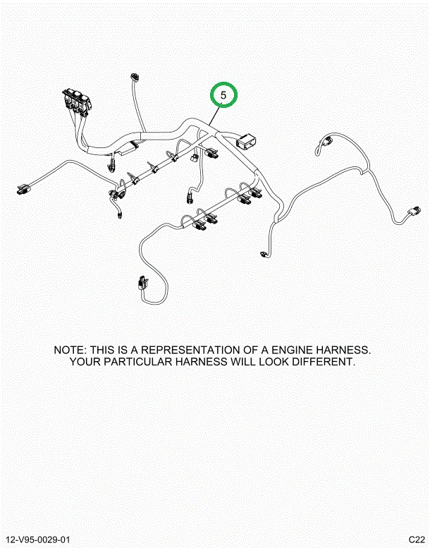 2514777C91 HARNESS, CAB TO ENGINE