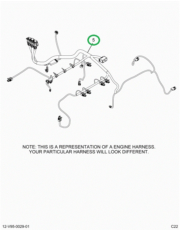 2515043C91 Harness, Master, Cab To Engine