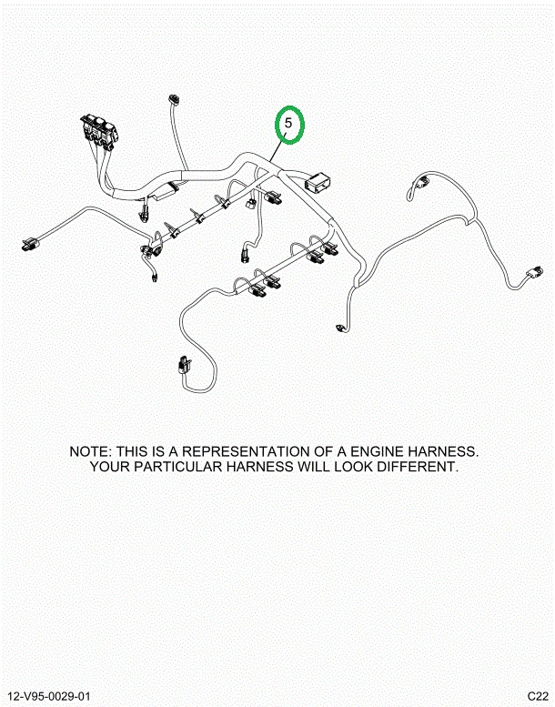 2515340C91 Harness, Master, Cab To Engine