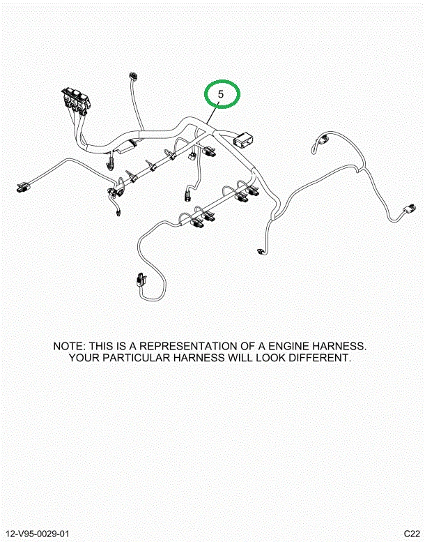 2515559C91 Harness, Master, Cab Toengine