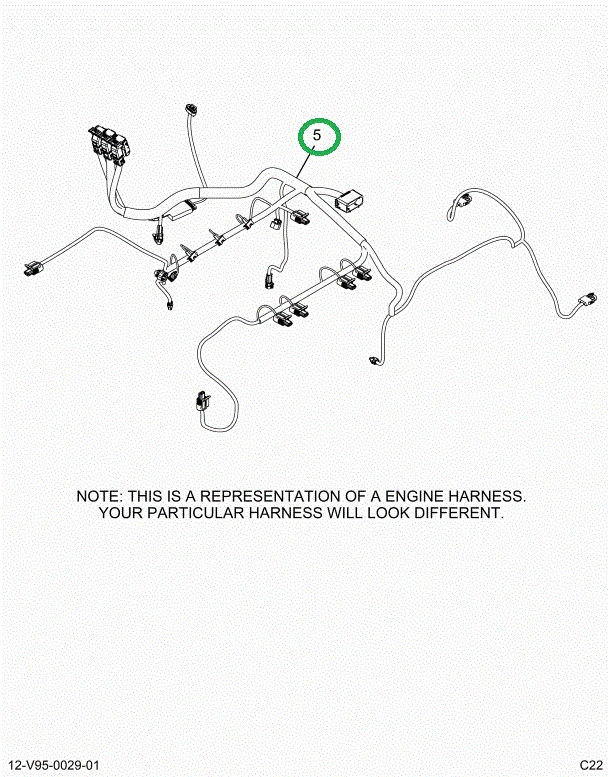2515560C91 Harness, Master, Cab Toengine