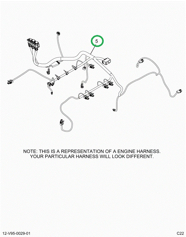 2515563C91 Harness, Master, Cab To Engin