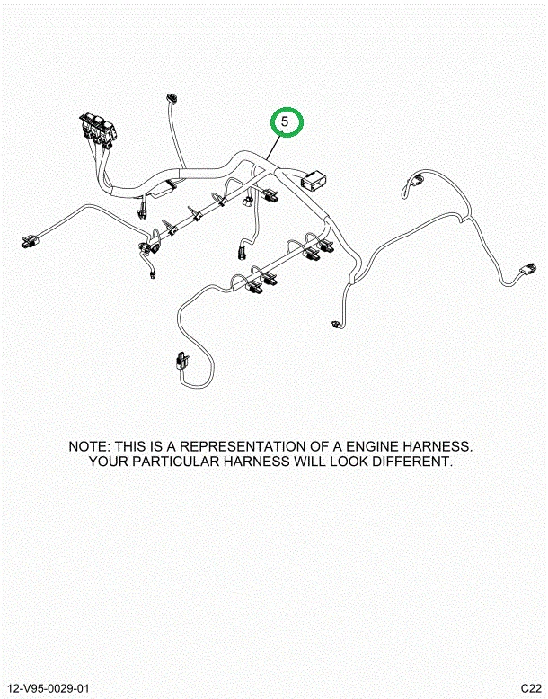 2515846C91 Harness, Engine, Master Isb En