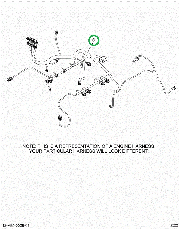 2516080C91 Harness, Master, Cab To Engin