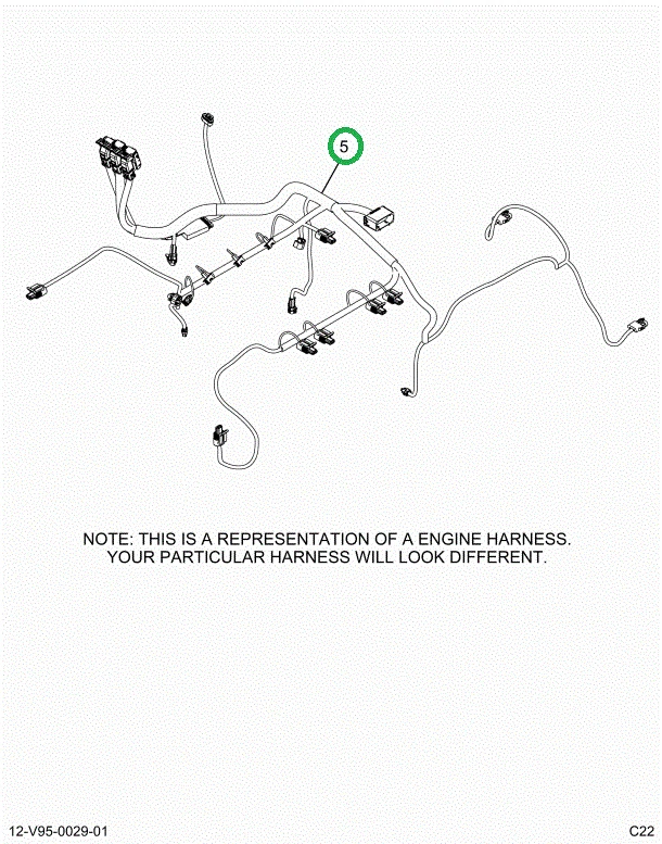2519096C91 Harness, Master, Lt Isx Engin