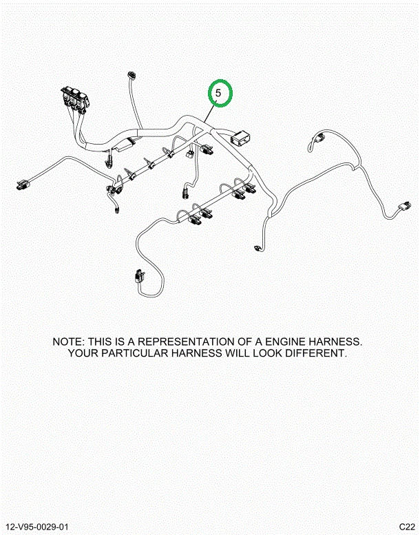 2519097C91 Harness, Master, Lt Isx Engin