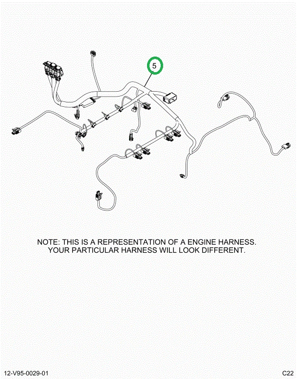 2519651C91 Harness, Master, Hx Isx Engin