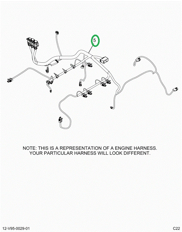 2519657C91 Harness, Master, Hx Isx Engin