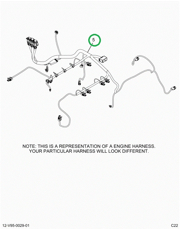 2519658C91 Harness, Master, Hx Isx Engin