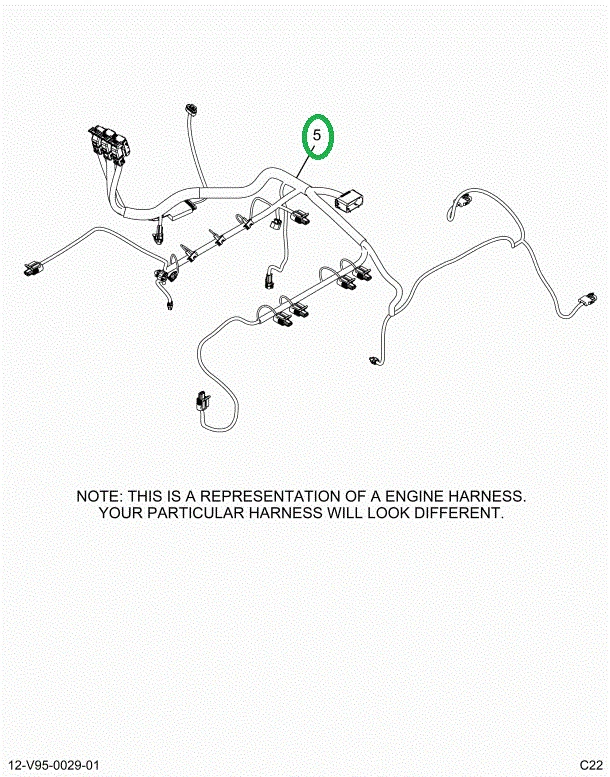 2519659C91 Harness, Master, Hx Isx Engin