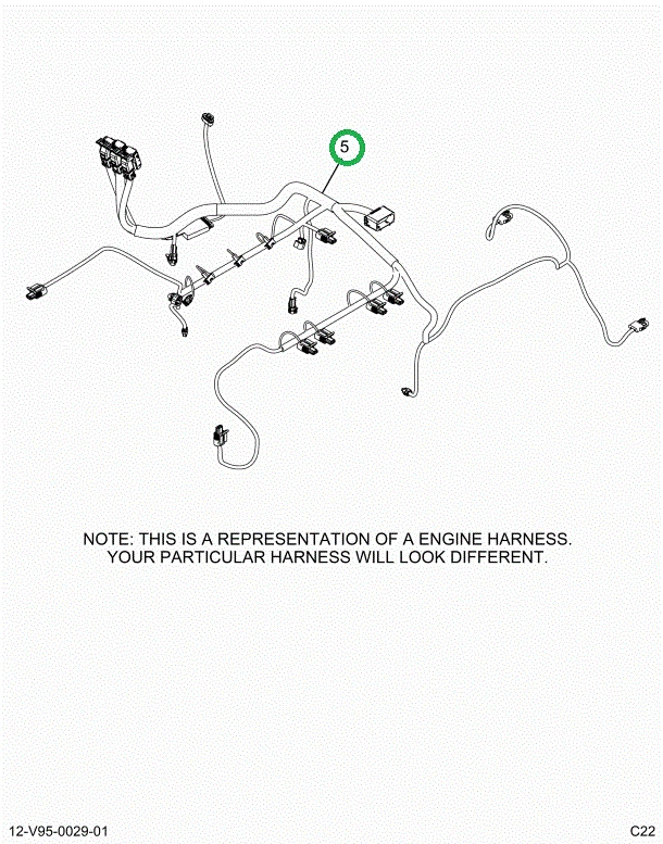 2519660C91 Harness, Master, Hx Isx Engin