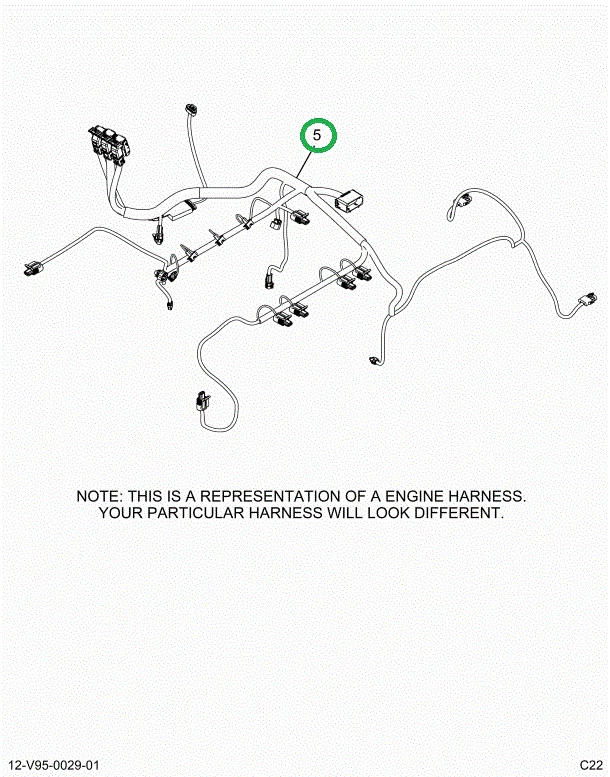 2519662C91 Harness, Master, Hx Isx Engin