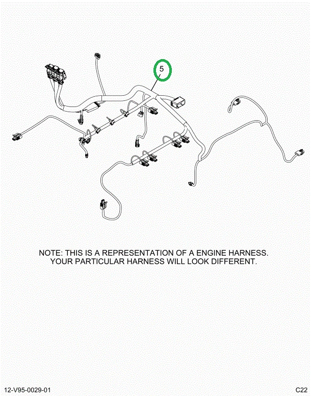 2519663C91 Harness, Master, Hx Isx Engin