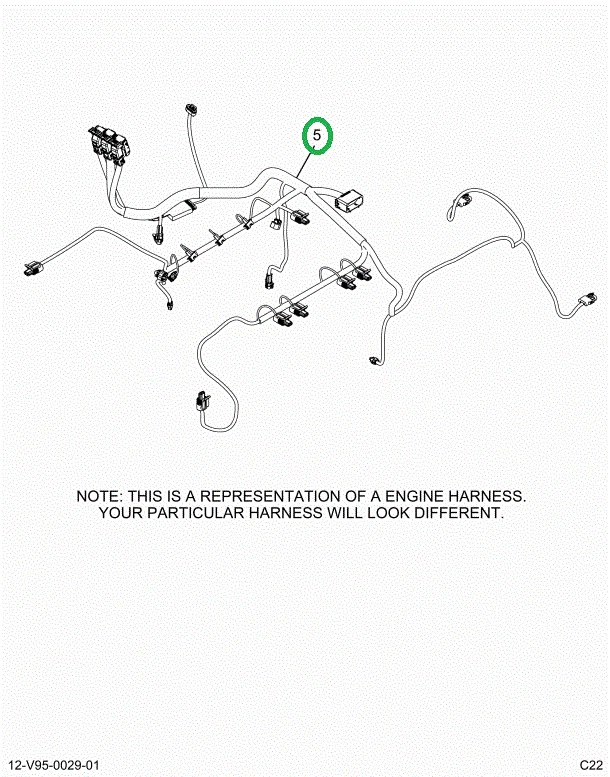 2519665C91 Harness, Master, Hx Isx Engin