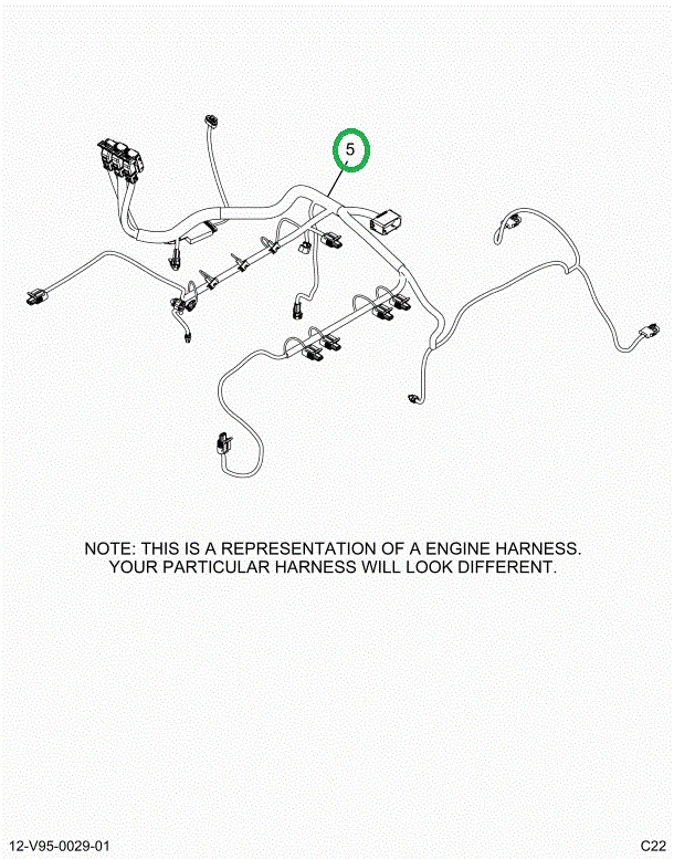 2520787C91 Harness, Wiring, Engine