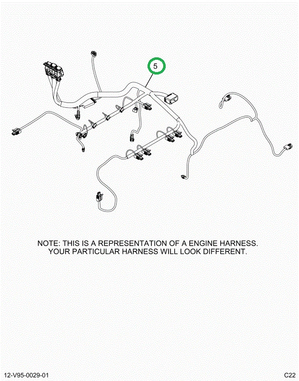 2520789C91 Harness, Lt Isx Engine, Vertic