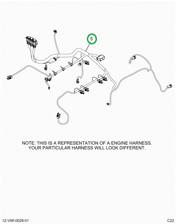 2520791C91 Harness, Lt Isx Engine, Vertic