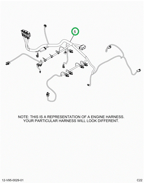 2520837C91 Harness, Lt Isx Engine, Vertic