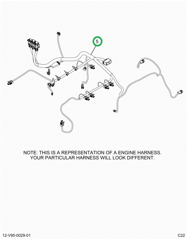 2520859C91 Harness, A26 Engine, Vertical