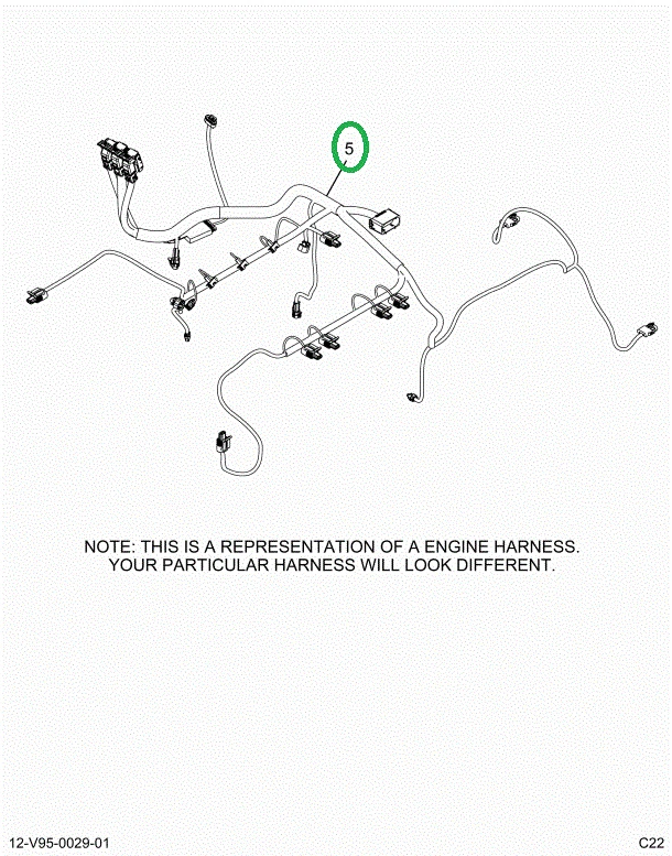 2520861C91 HARNESS, A26 ENGINE, VERTICAL