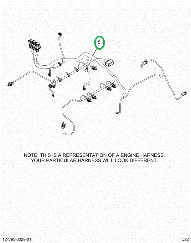 2520866C91 Harness, A26 Engine, Vertical