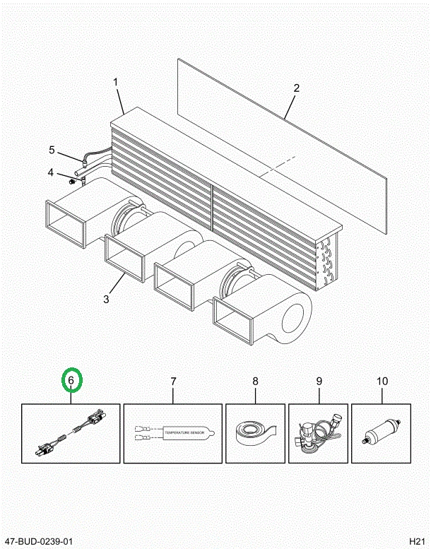 2521039C1 HARNESS, EVAPORATOR, FM55