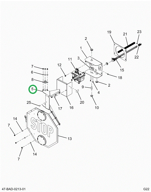 2522053C1 Arm, Hinge, Windgaurd, Motor