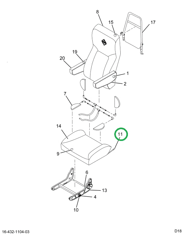 2522219C1 CUSHION,SENSOR, OCCUPANT