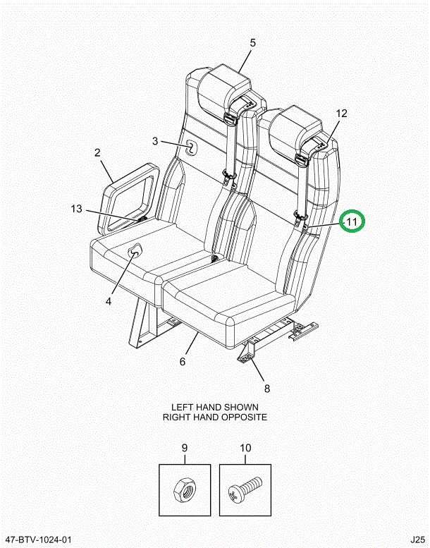2522993C1 SEAT BEZEL BOTTOM FREEDMAN