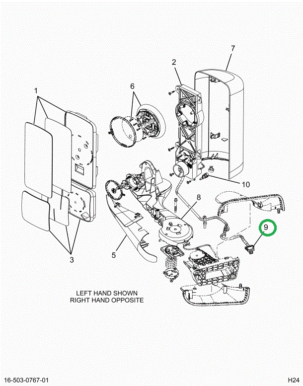 2526476C1 Mirror Harness, Remote, Heated