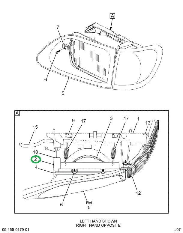 2588850C1 HOUSING HEAD LIGHT CARRIER RH