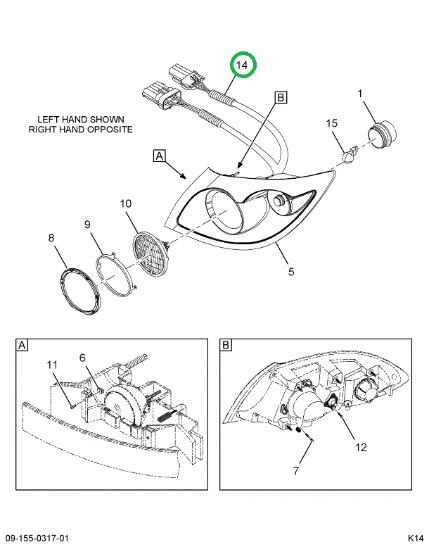 2589892C91 Harness, Electrical Hd Light