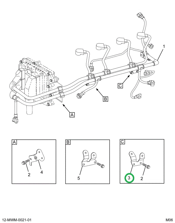 2591127C1 Bracket, Wire Harness