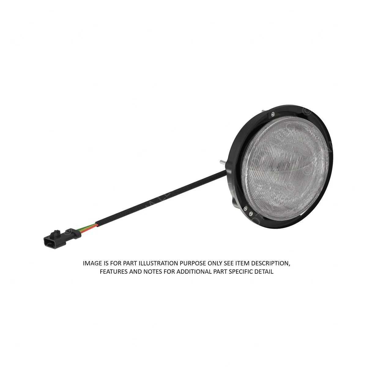 A17-12839-001 HEADLAMP-SINGLE ROUND 7 IN,RH